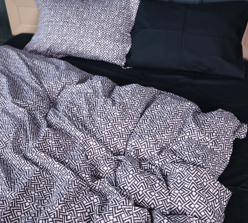 Наволочка Сатин 22-1386 Geometric Black - 2