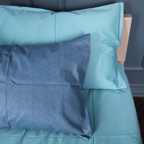 Наволочка Сатин 22-1384 Geometric Green Waves