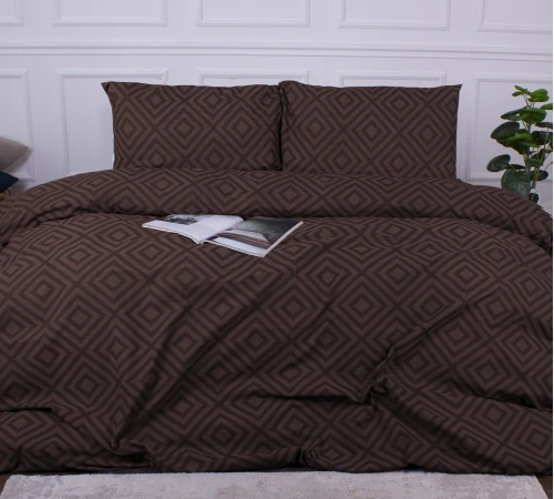 Комплект постільної білизни MirSon Ranforce Elite 17-0624 Geometry Brown