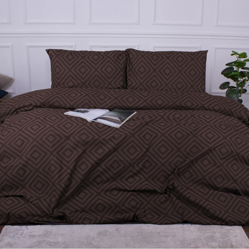 Комплект постільної білизни MirSon Ranforce Elite 17-0624 Geometry Brown