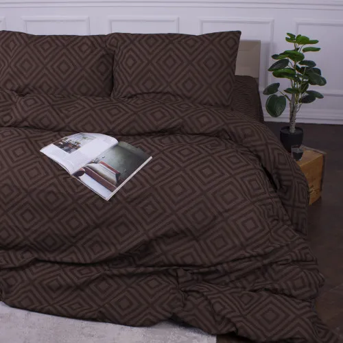 Пододеяльник MirSon Ranforce Elite 17-0624 Geometry Brown