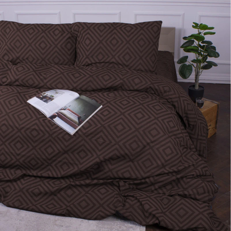 Комплект постільної білизни MirSon Ranforce Elite 17-0624 Geometry Brown - 6