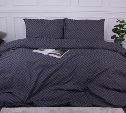 Комплект постільної білизни MirSon Ranforce Elite 17-0625 Geometry Graphite