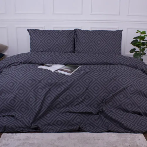 Комплект постільної білизни MirSon Ranforce Elite 17-0625 Geometry Graphite - 2