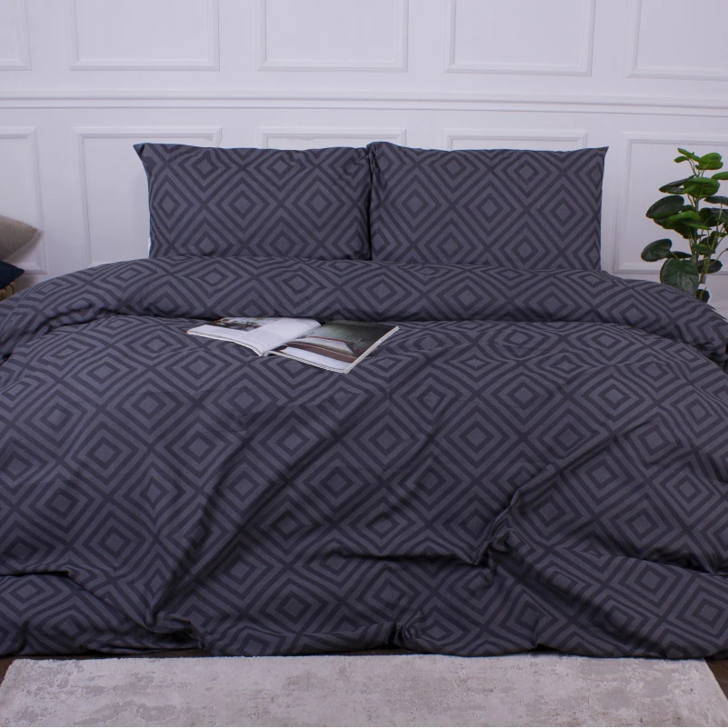 Комплект постельного белья MirSon Ranforce Elite 17-0625 Geometry Graphite