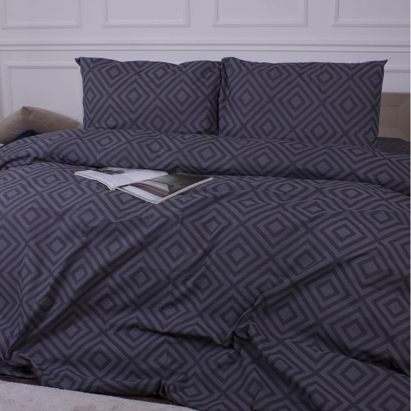 Комплект постельного белья MirSon Ranforce Elite 17-0625 Geometry Graphite - 1