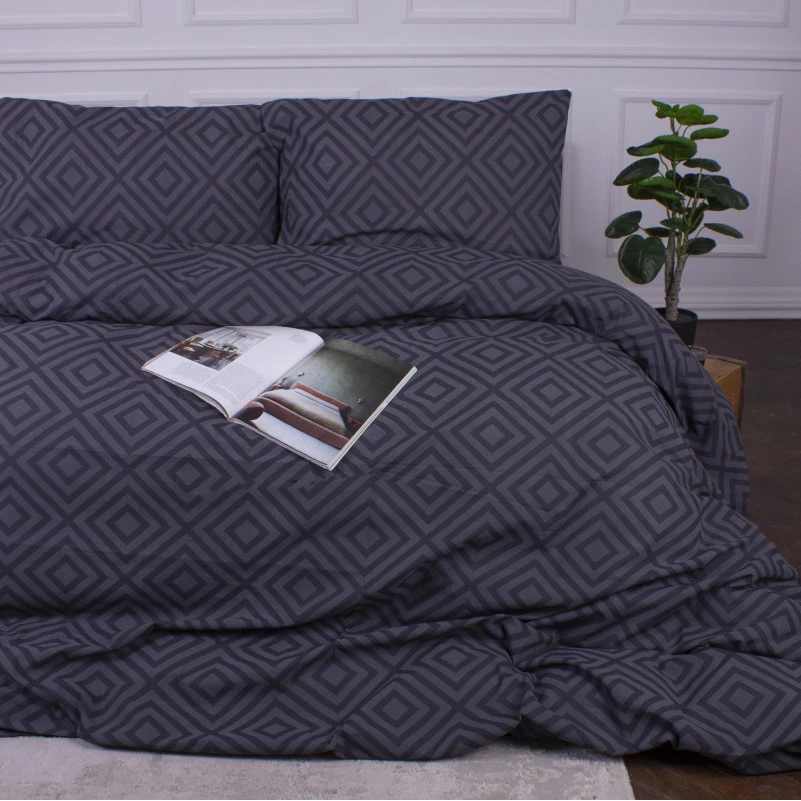 Комплект постельного белья MirSon Ranforce Elite 17-0625 Geometry Graphite - 6