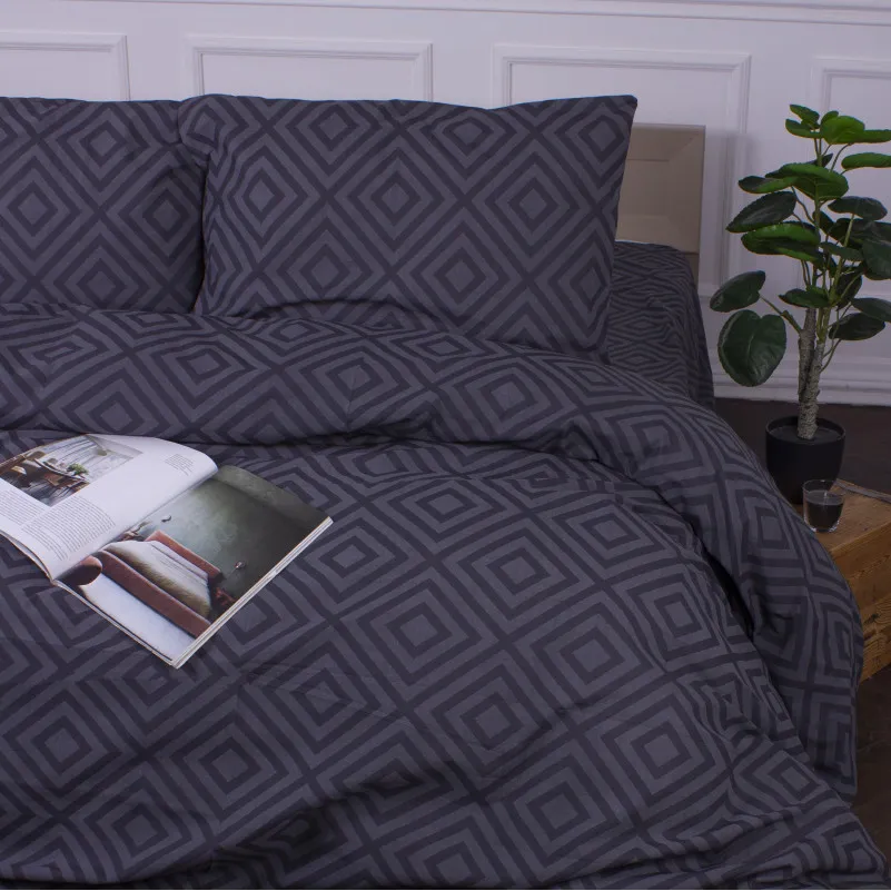 Пододеяльник MirSon Ranforce Elite 17-0625 Geometry Graphite - 1