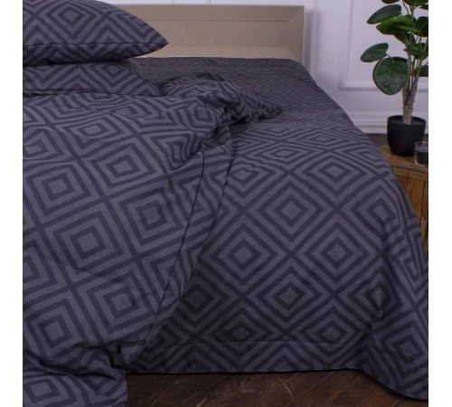 Простирадло MirSon Ranforce Elite 17-0625 Geometry Graphite