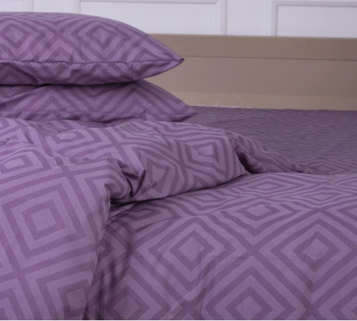 Простирадло MirSon Ranforce Elite 17-0626 Geometry Purple - 2