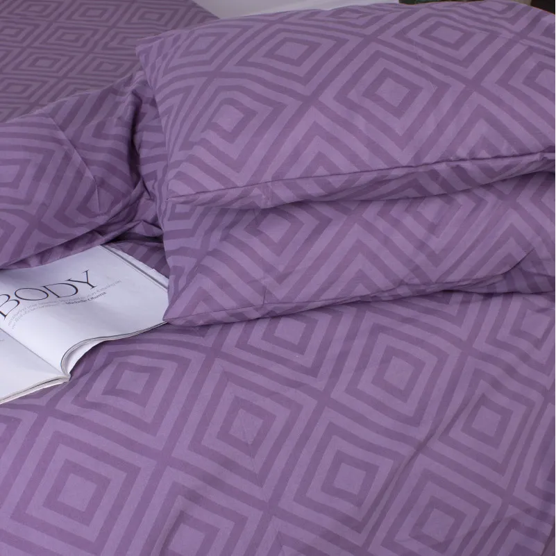 Простынь MirSon Ranforce Elite 17-0626 Geometry Purple - 2