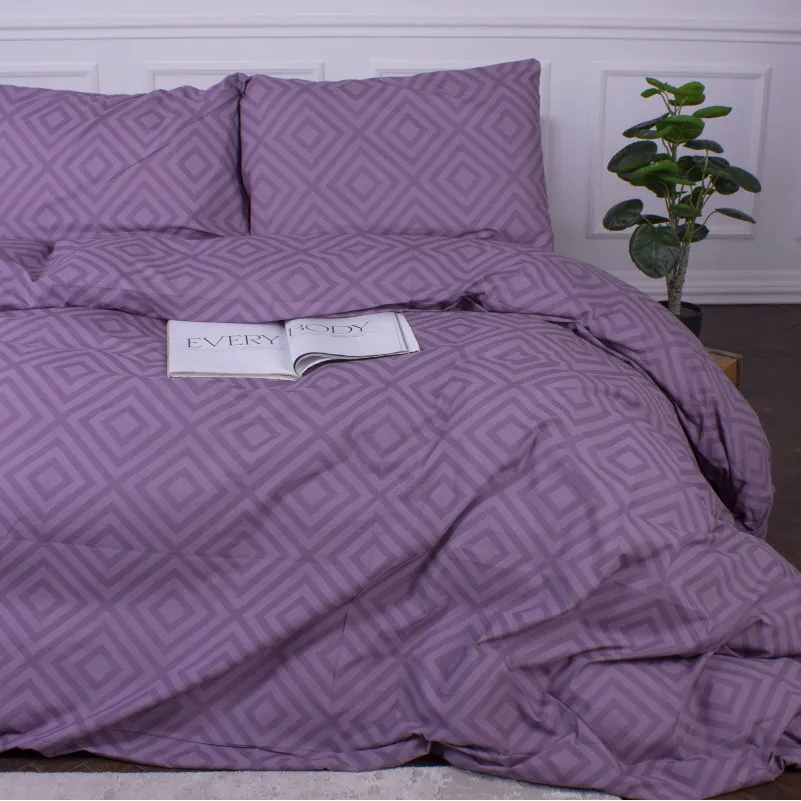 Пододеяльник MirSon Ranforce Elite 17-0626 Geometry Purple - 2