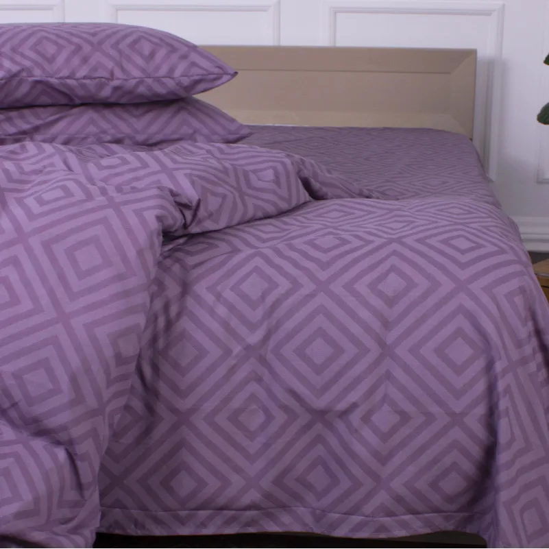 Простынь MirSon Ranforce Elite 17-0626 Geometry Purple