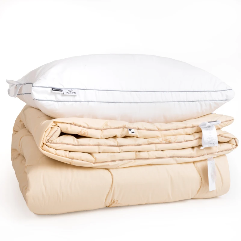 Набор шерсть №9550 "Gold Camel Hand Made" Wool Зима (Одеяло + подушка) - 1