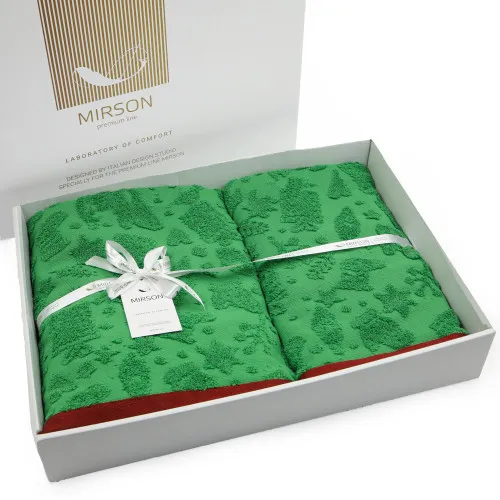 Набір подарункових рушників Т 50*90 + 70*140 "Gold Soft Life Grean"