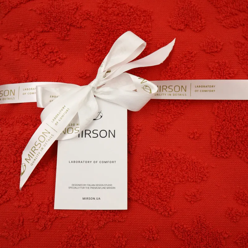 Набір подарункових рушників Т 50*90 + 70*140 "Gold Soft Life Red" - 1