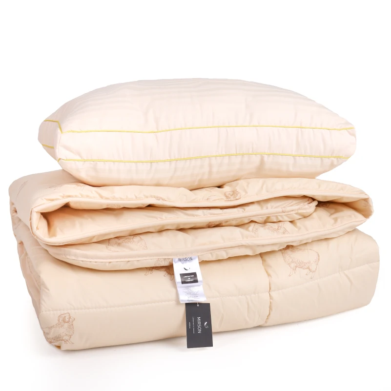 Набор шерсть №9562 "Gold camel" Wool Зима (Одеяло + подушка) - 1