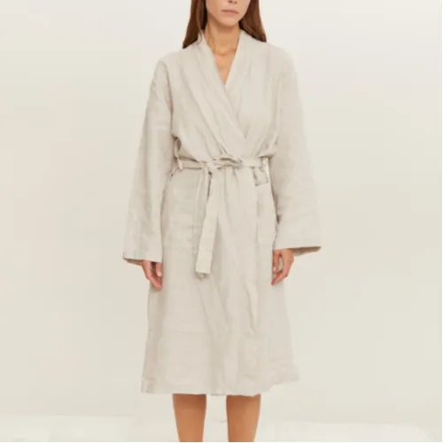 Халат С"Grace Linen Robe" gray - 3