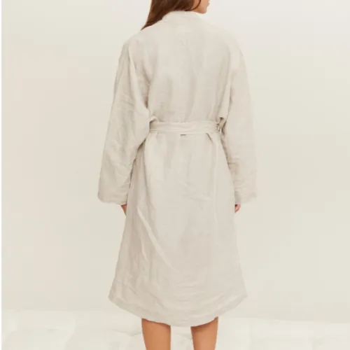 Халат С"Grace Linen Robe" gray - 4