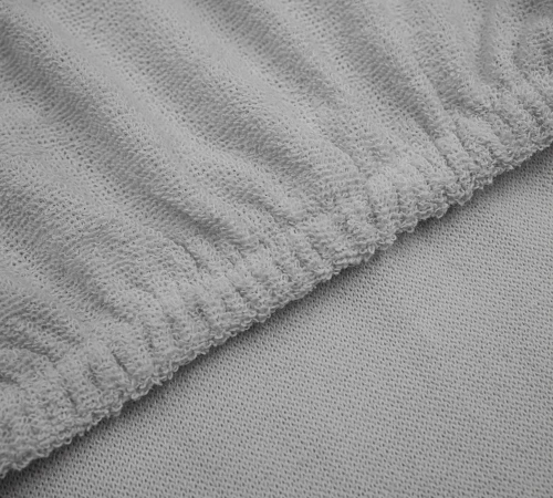 Простынь на резинке К Terry Line "Gray Light" - высота 25 см