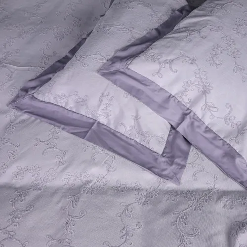 Комплект постельного белья Сатин ELIT с вышивкой  "Gray depth"