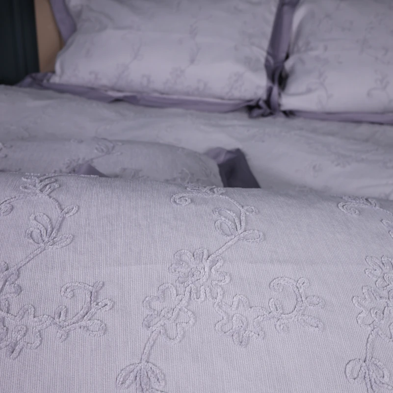 Комплект постільної білизни Сатин ELIT з вишивкою  "Gray depth" - 7