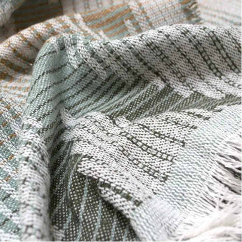 Покрывало C №1319 Green/mustard - 2