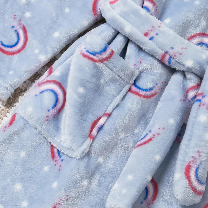 Халат детский "Huggle Puff" gray-blue - 2