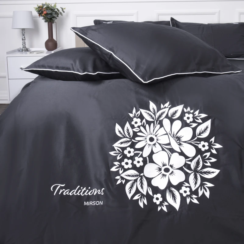 Комплект постільної білизни Сатин 0240 Iron grey "Traditions" - 1