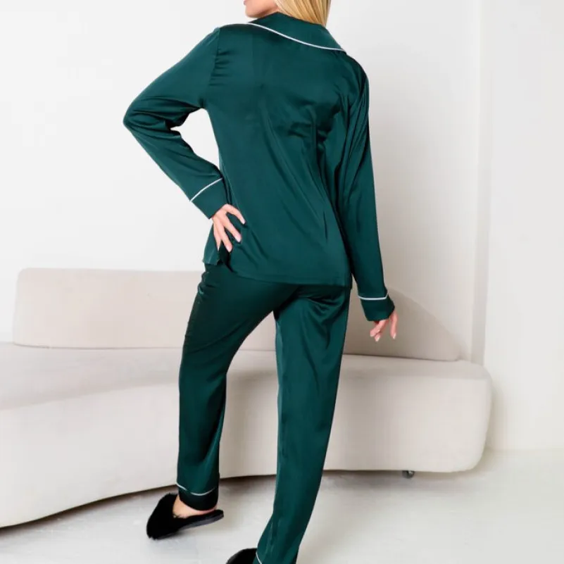 Пижама женская шелк Армани "Jes emerald" - 3