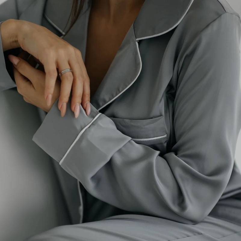 Пижама женская шелк Армани "Jes gray" - 1