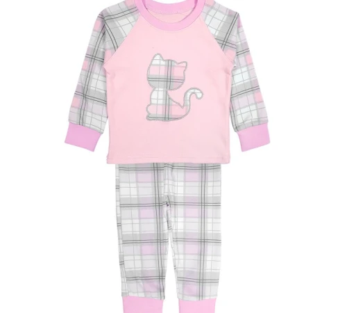 Пижама детская трикотажная для девочек "Kitten" pink