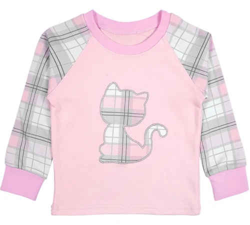 Пижама детская трикотажная для девочек "Kitten" pink - 2
