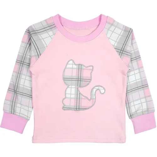 Піжама дитяча трикотажна для дівчат "Kitten" pink - 2