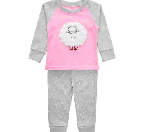 Пижама детская с аппликацией Баранчик "Lamb" pink
