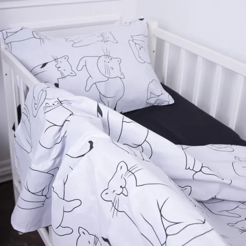 Детское постельное белье Бязь Kids Time 17-0620 Lazy cat - 2