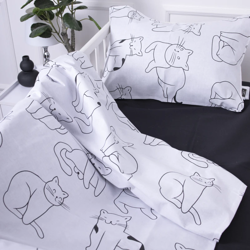 Простынь детская Бязь Kids Time 17-0620 Lazy cat - 2