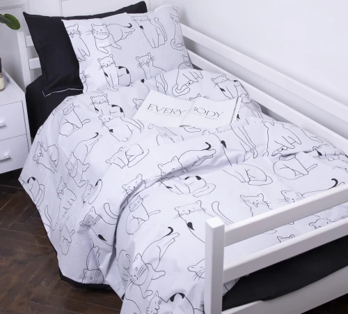 Підліткова постільна білизна Бязь Kids Time17-0620 Lazy cat