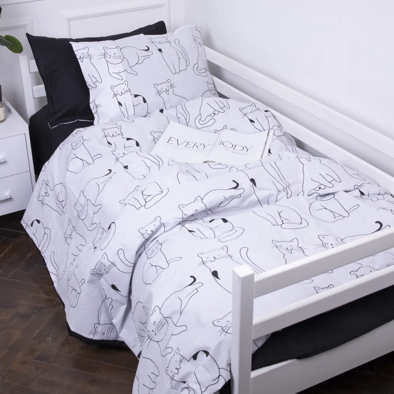 Підліткова постільна білизна Бязь Kids Time17-0620 Lazy cat