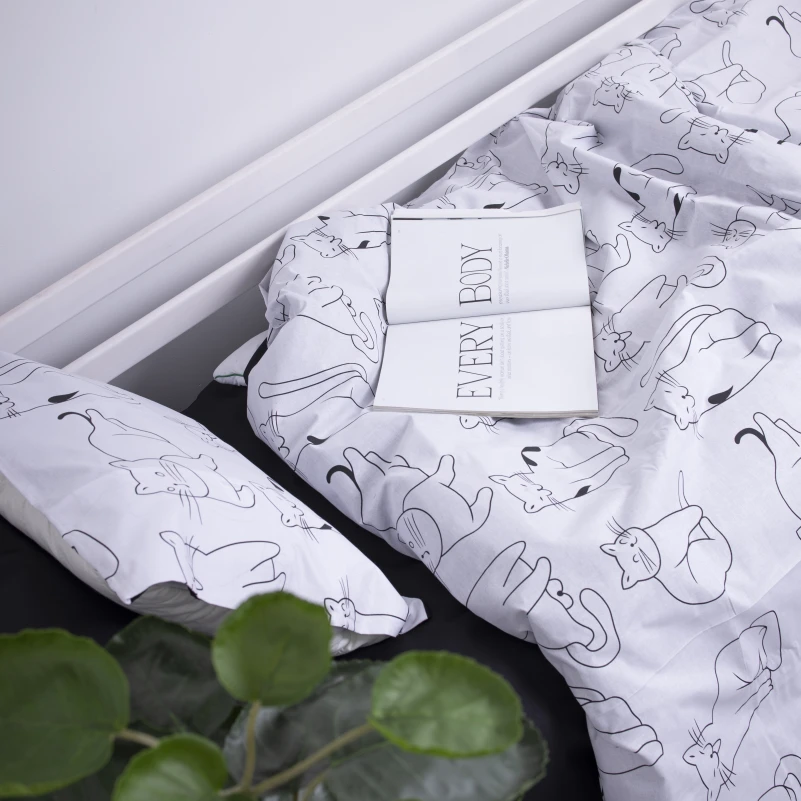 Підліткова постільна білизна Бязь Kids Time17-0620 Lazy cat - 1