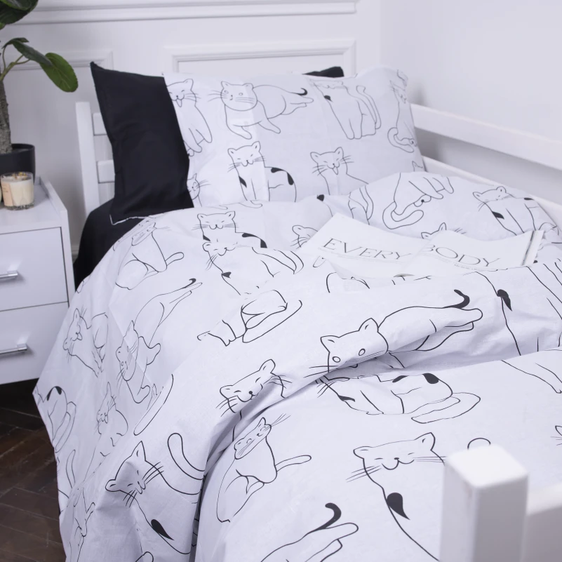 Підліткова постільна білизна Бязь Kids Time17-0620 Lazy cat - 2