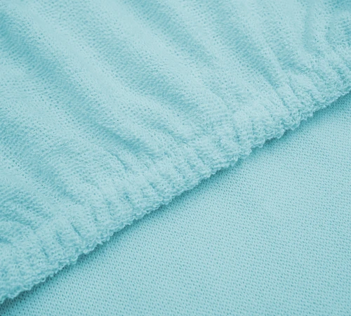 Простынь на резинке К Terry Line "Light Turquoise" - высота 25 см