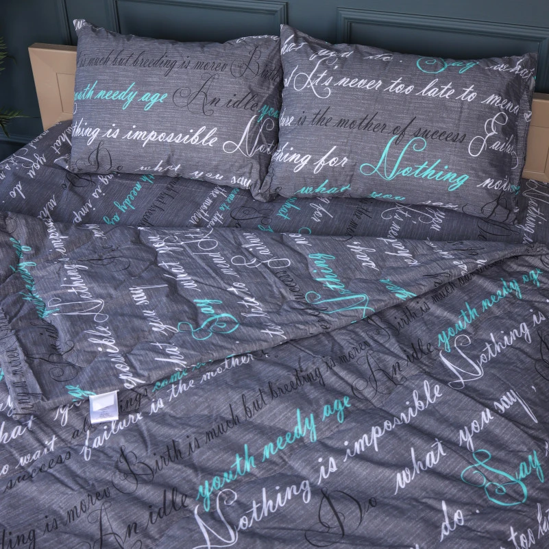 Літній постільний комплект №2903 Сolor Fun Line 17-0003 Tulio "Ecosilk" (ковдра + 2 подушки + 2 наволочки + простирадло) - 3