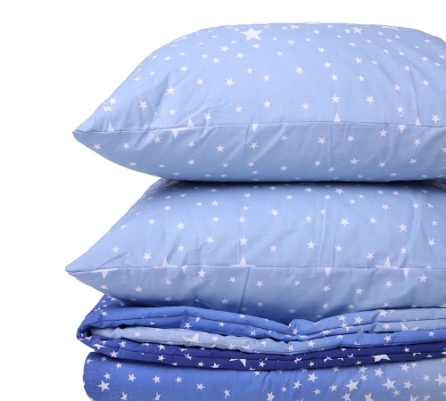 Літній постільний комплект №2928 Сolor Fun Line 17-0432 Milky Way Бавовна (ковдра + 2 наволочки) - 2