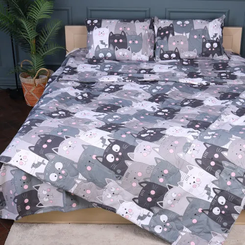 Літній постільний комплект №2953 Сolor Fun Line 17-0543 Hendri Silk (ковдра + 2 наволочки)