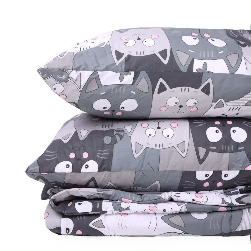 Літній постільний комплект №2953 Сolor Fun Line 17-0543 Hendri Silk (ковдра + 2 наволочки) - 2