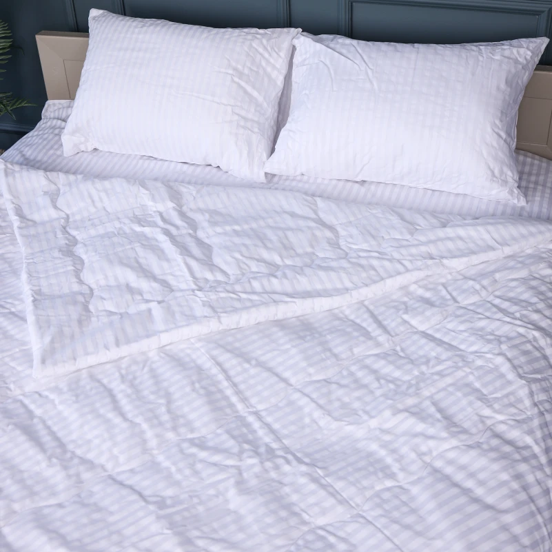 Летний постельный комплект №2920 Сolor Fun Line 17-0605 Stripe White "Modal" (одеяло + 2 наволочки) - 3