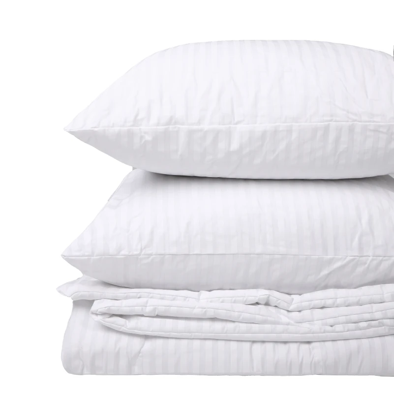 Летний постельный комплект №2920 Сolor Fun Line 17-0605 Stripe White "Modal" (одеяло + 2 наволочки) - 1