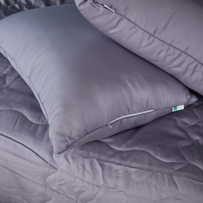 Летний постельный комплект №2992 Line Satin Premium 0251 Skyline "Modal" (одеяло + 2 наволочки) - 4