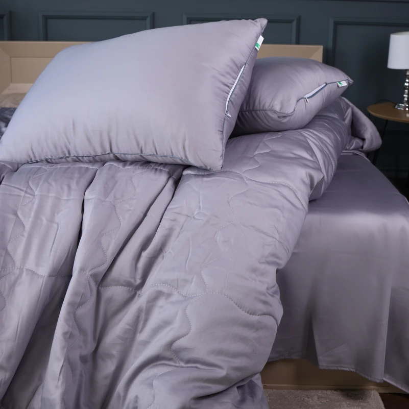 Летний постельный комплект №2992 Line Satin Premium 0251 Skyline "Modal" (одеяло + 2 наволочки) - 6